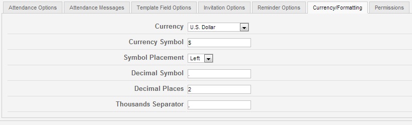rsvp pro currency options