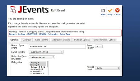 Overlapping Event Checking