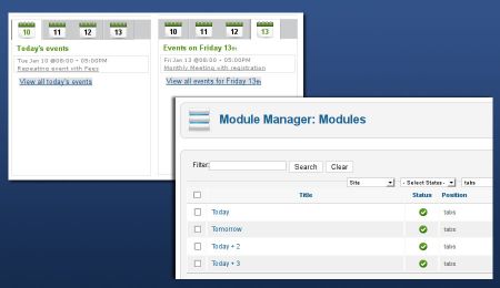 Tabbed Latest Events